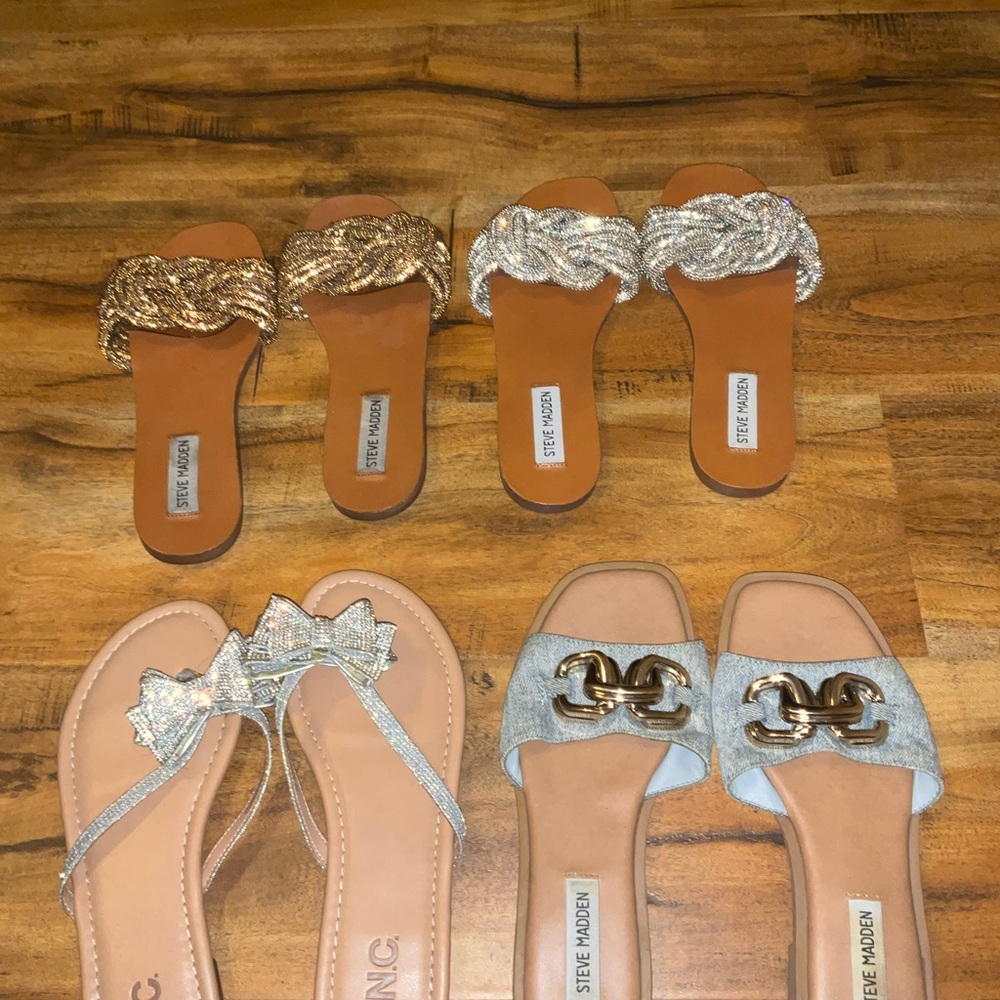 Steve Madden Women's Gold and Tan Sandals